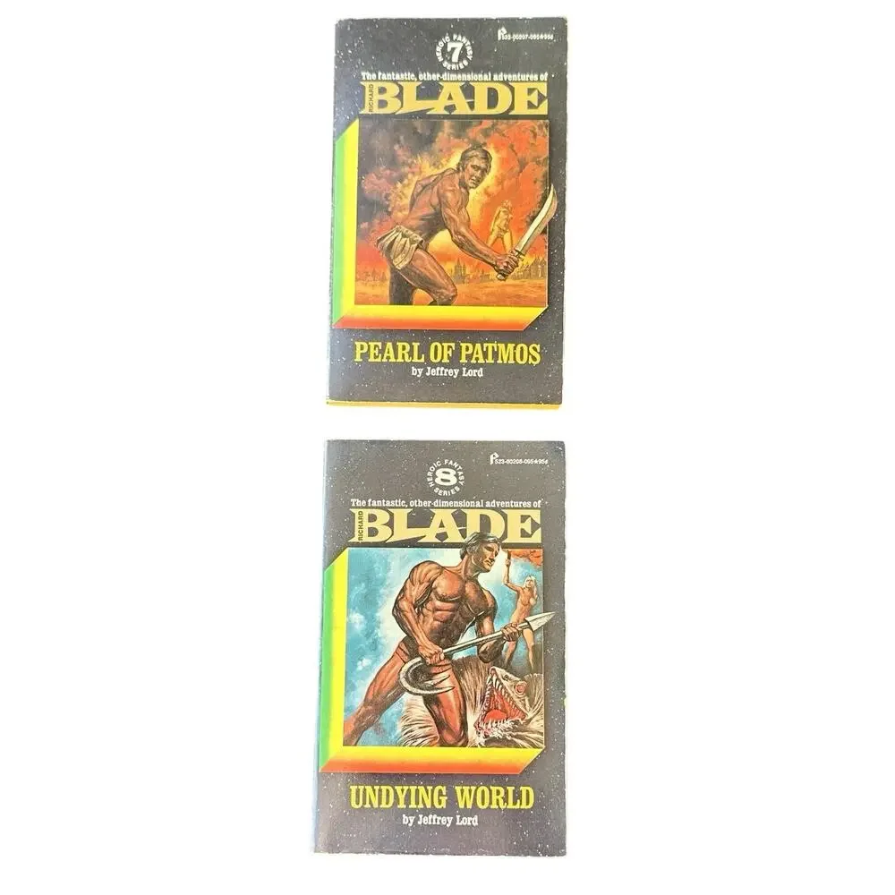 RICHARD BLADE Vintage Paperback Books #7-8 by Jeffrey Lord